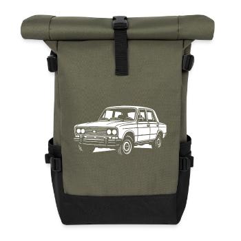 Klassiker mit Charakter - Rolltop Rucksack - Olive/Schwarz - Vorne