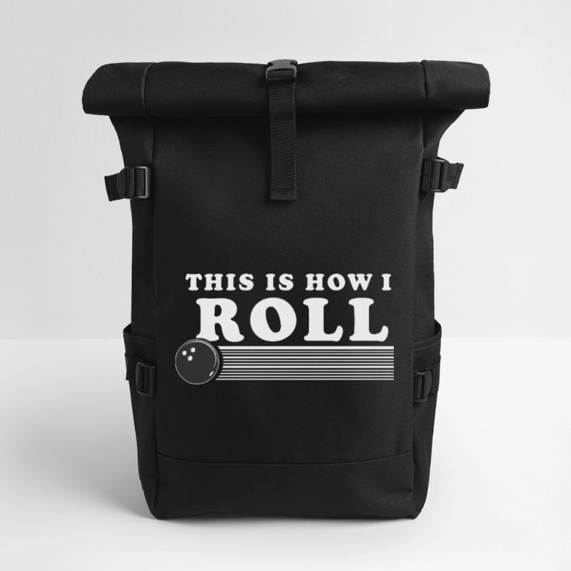 C’est ainsi que je ROll boule de bowling rétro Sac à dos roll top