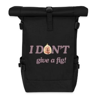 I don't give a fig - Funny pun fruit t-shirt - Rolltop Rucksack - Schwarz - Vorne