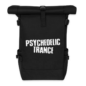 PsychoTrance gestresste Typografie - Rolltop Rucksack - Schwarz - Vorne