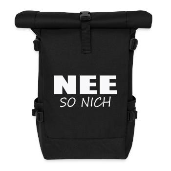 NO - NOT LIKE THAT - Roll Top Backpack - black - Front