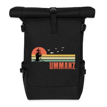 Baltic Sea Holiday ISLAND UMMANZ Souvenier Funny - Roll Top Backpack - black - Front