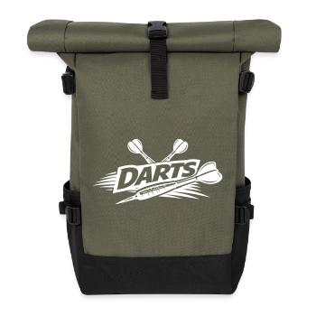 Darts Dartpfeil - Rolltop Rucksack - Olive/Schwarz - Vorne