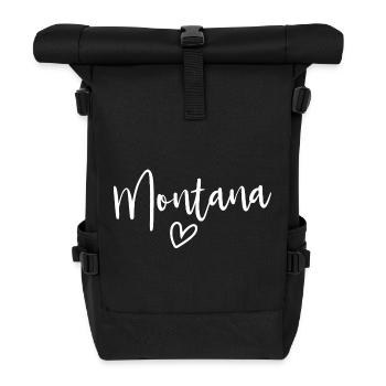 Montana Heart Women's Love Montana - Roll Top Backpack - black - Front
