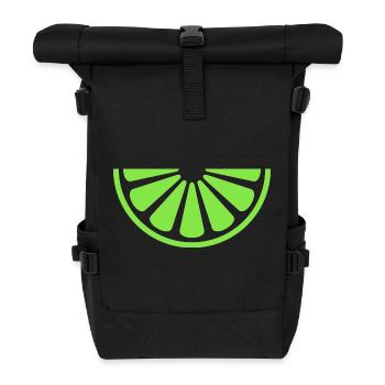 Tranche de citron vert - Sac à dos roll top - noir - Devant