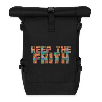 keep the faith - Roll Top Backpack - black - Front