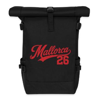 Mallorca 2026 Vintage Retro Edition - Rolltop Rucksack - Schwarz - Vorne