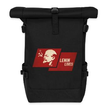 Lenin Lives Flag - Roll Top Backpack - black - Front