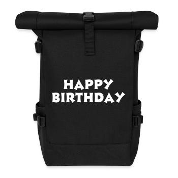 Happy Birthday - Rolltop Rucksack - Schwarz - Vorne