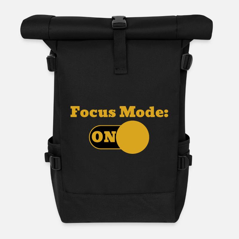 Fokusmodus beim Umschalten - Rolltop Rucksack - Schwarz
