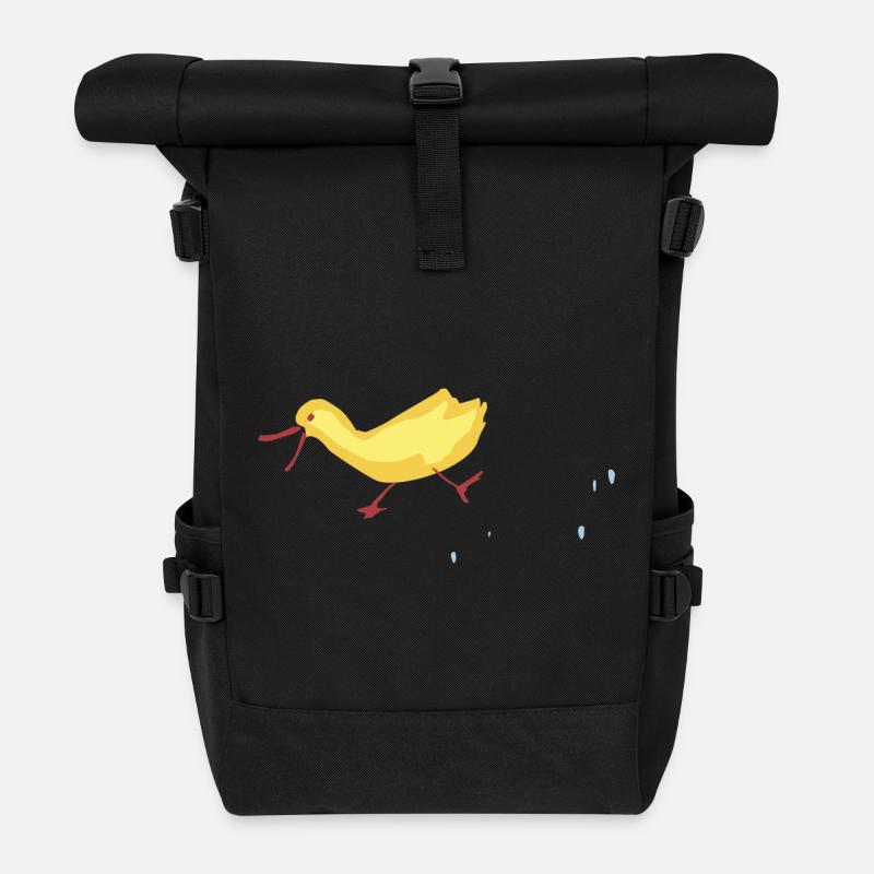 Peking Duck - Roll Top Backpack - black