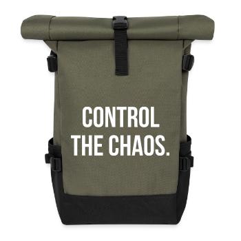 CONTROL THE CHAOS. | Greyline Official - Roll Top Backpack - olive/black - Front