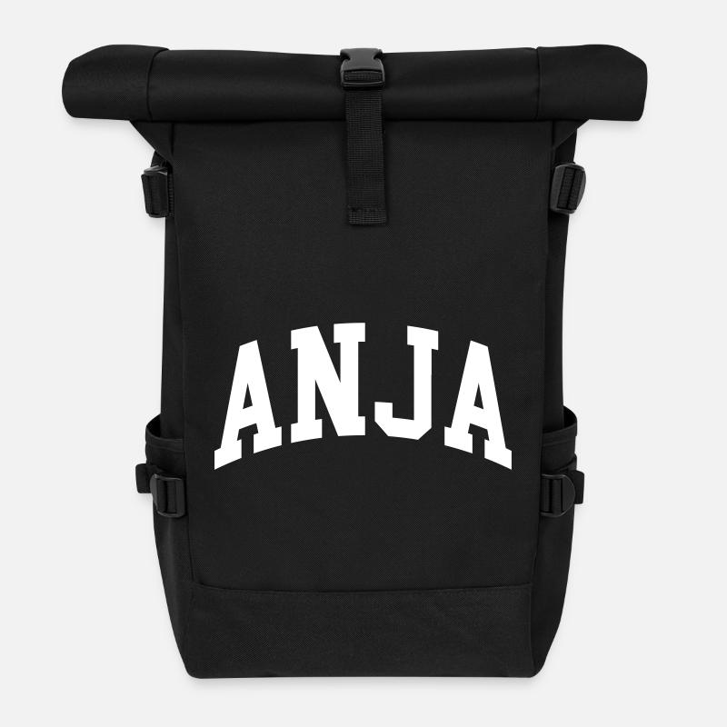 Anja - Rolltop Rucksack - Schwarz