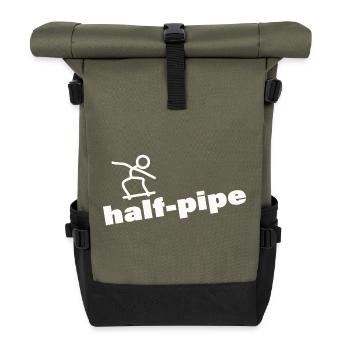 demi-lune - Sac à dos roll top - olive/noir - Devant