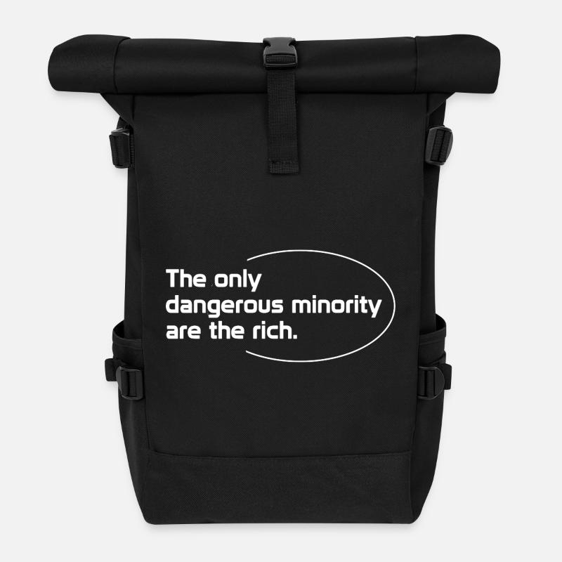 The Only weird Minority are the Rich - Rolltop Rucksack - Schwarz