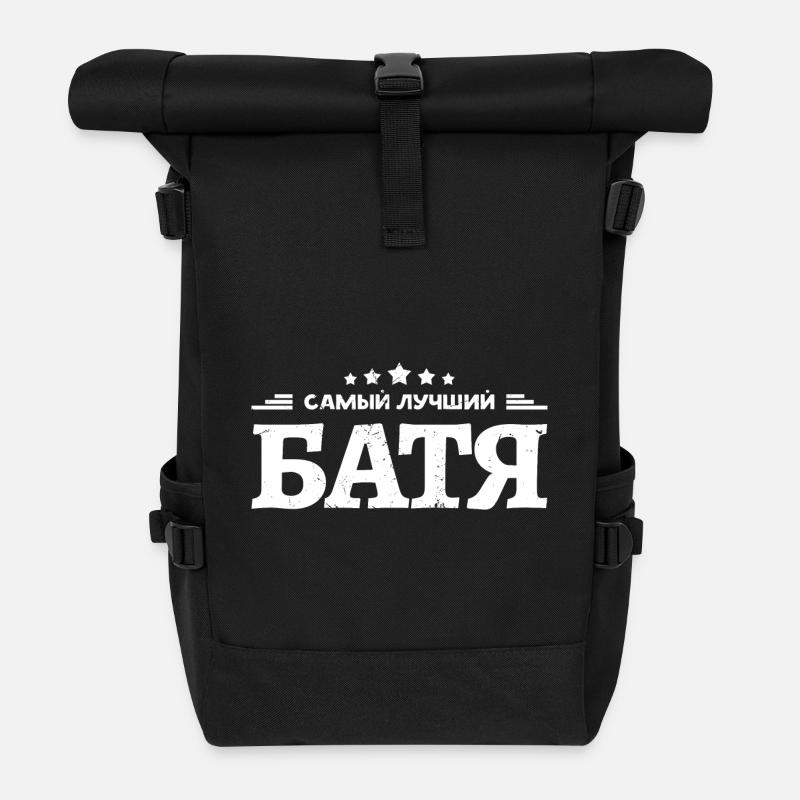 Bester Vater Spruch auf Russisch Russischer Papa - Rolltop Rucksack - Schwarz