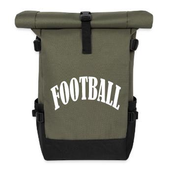 football fan highschool springbreak goal sticker - Rolltop Rucksack - Olive/Schwarz - Vorne