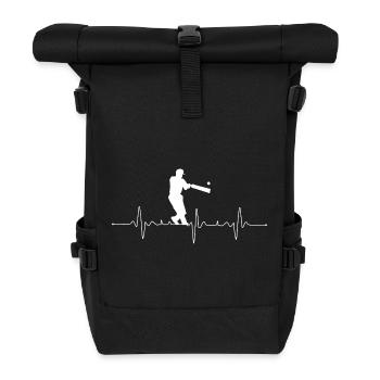 Lustiges Kricketspieler Kricket Sport Sprüche - Rolltop Rucksack - Schwarz - Vorne