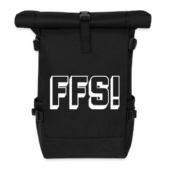 swear_FFS_white - Sac à dos roll top - noir - Devant