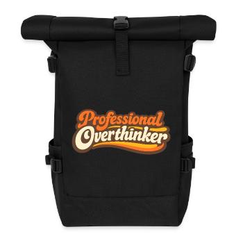 PROFESSIONAL OVERTHINKER Retro - Roll Top Backpack - black - Front
