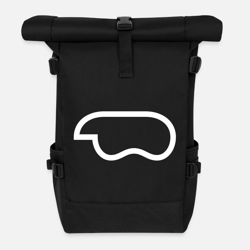 Contour-Contrôleur-Blanc - Sac à dos roll top - noir