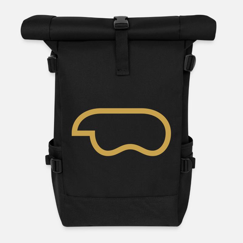 Or du contour de la manette - Sac à dos roll top - noir