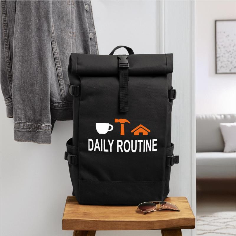 Daily Routine, Daily Routine, Work Can Wait Roll Top Backpack