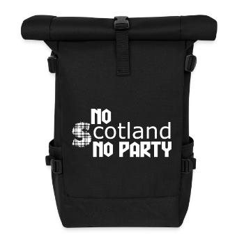 Bold Celtic Text Art - Roll Top Backpack - black - Front