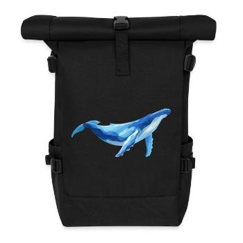 whale - Roll Top Backpack - black - Front