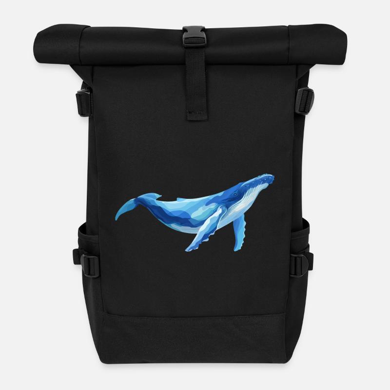 Wal - Rolltop Rucksack - Schwarz
