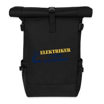 Elektriker Unter Dauerstrom - Rolltop Rucksack - Schwarz - Vorne