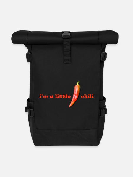je suis un petit piment - Sac à dos roll top - noir