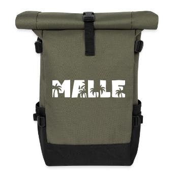 Malle Palmen Mallorca - Rolltop Rucksack - Olive/Schwarz - Vorne