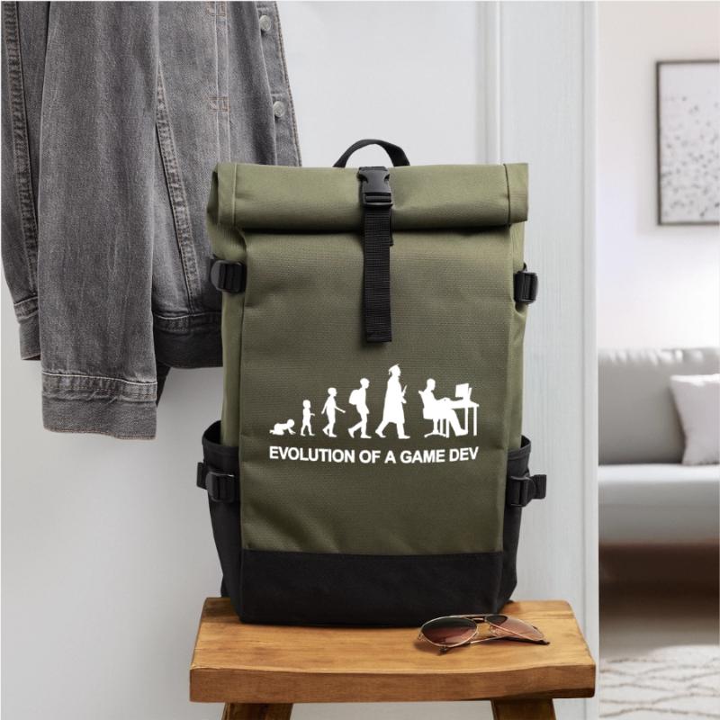 Game Developer Evolution Roll Top Backpack