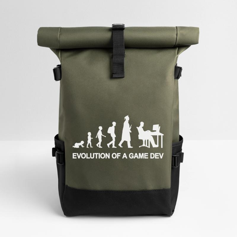 Game Developer Evolution Roll Top Backpack