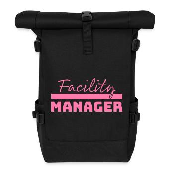 Tshirt Facility Manager pink - Roll Top Backpack - black - Front