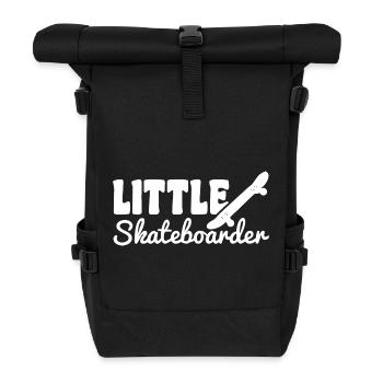 Funny little skateboarder - Roll Top Backpack - black - Front