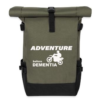 MOTORBIKE ADVENTURE - Rolltop Rucksack - Olive/Schwarz - Vorne
