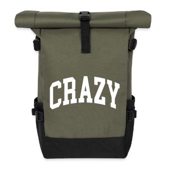Crazy - Roll Top Backpack - olive/black - Front