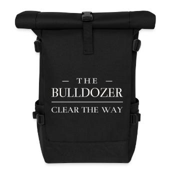 Clear the way - Bulldozer - Roll Top Backpack - black - Front
