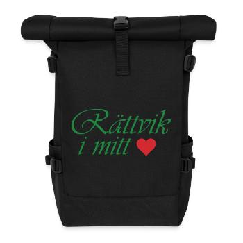 Rättvik in meinem Herzen - Rolltop Rucksack - Schwarz - Vorne
