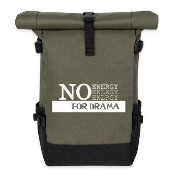 Zero Energy No Drama - Roll Top Backpack - olive/black - Front