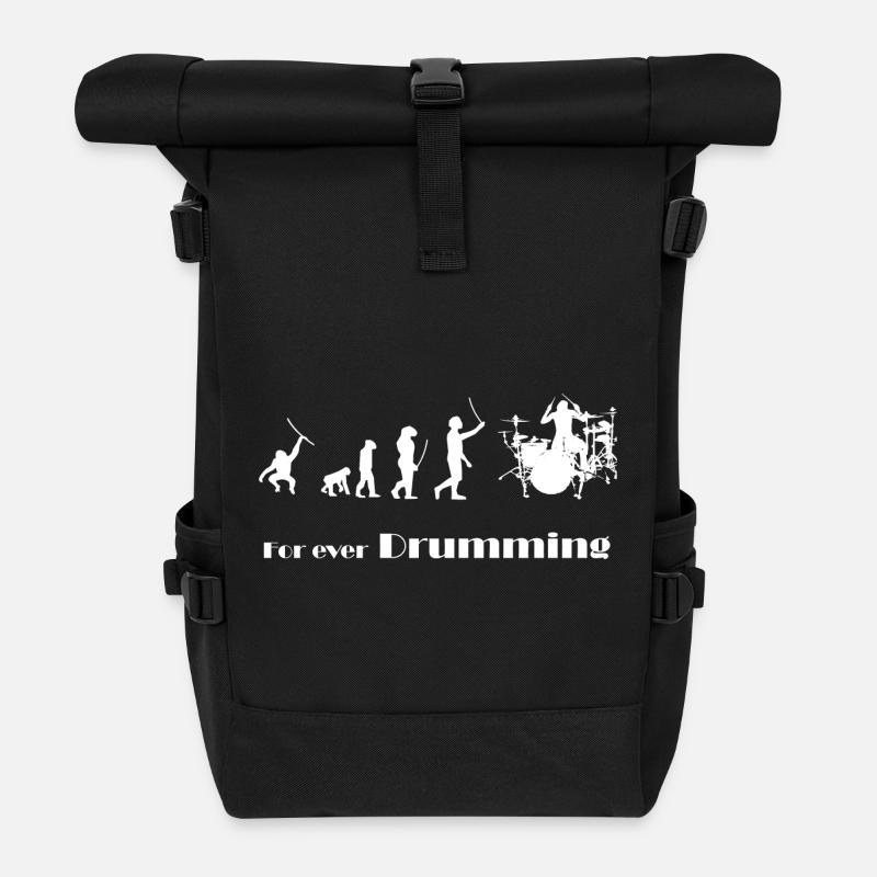 Evolution - Pour toujours jouer du tambour - Sac à dos roll top - noir