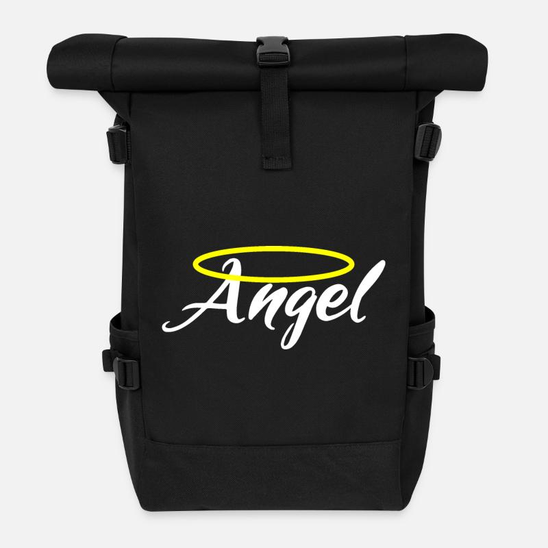 Ich bin ein Engel - Angel - Rolltop Rucksack - Schwarz