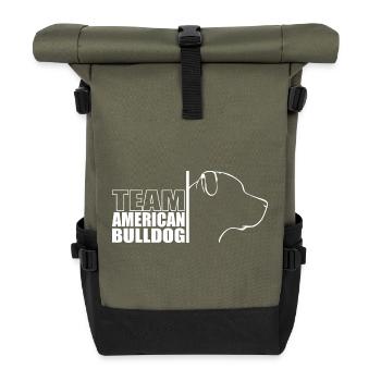 ÉQUIPE American Bulldog Chien Chiens Wilsigns - Sac à dos roll top - olive/noir - Devant