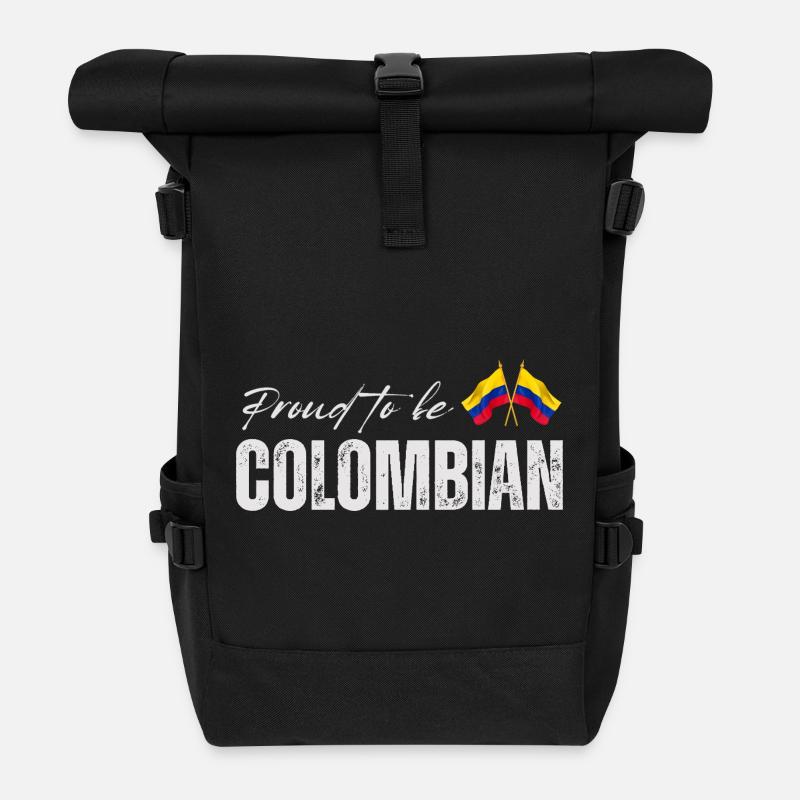 Stolzer Kolumbianer, ich liebe Kolumbien - Rolltop Rucksack - Schwarz