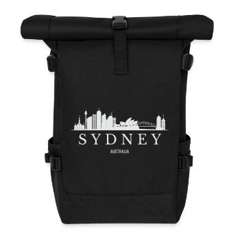 Sydney Skyline, Sydney Australia - Roll Top Backpack - black - Front