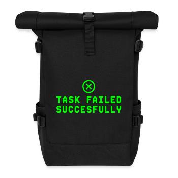 Task Failed Successfully IT Paradoxon - Rolltop Rucksack - Schwarz - Vorne