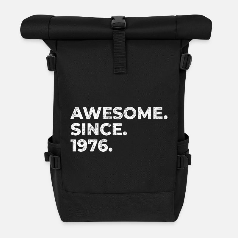 Awesome since 1976 | Geburtstag | Geschenk - Rolltop Rucksack - Schwarz