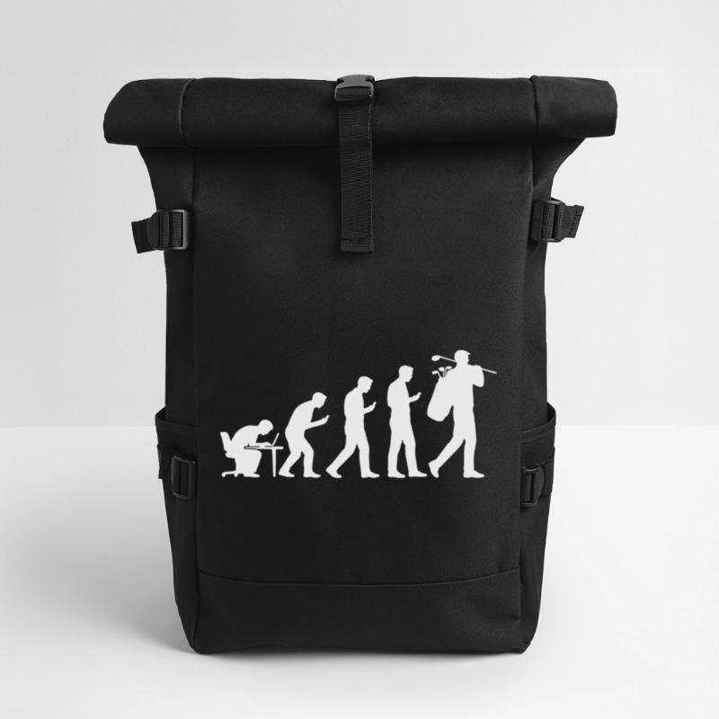 Evolution Golf Funny Gift for Golfers Men Roll Top Backpack